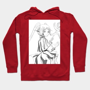 frieren fern ecopop magical elf in last mage art Hoodie